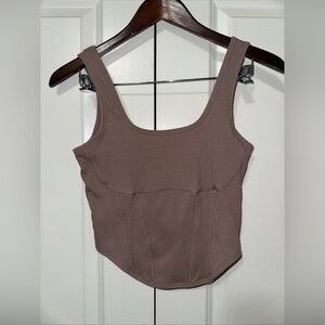 Pink Victoria Secret Stretch Cropped Soft Tank Top L